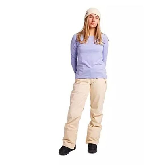 Burton Society Insulated Snow Pants  in Creme Brulee Womens Medium Snowboard Ski - Picture 1 of 16